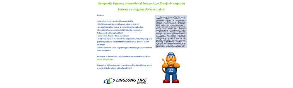 Linglong raspisuje konkurs za plaćenu praksu!