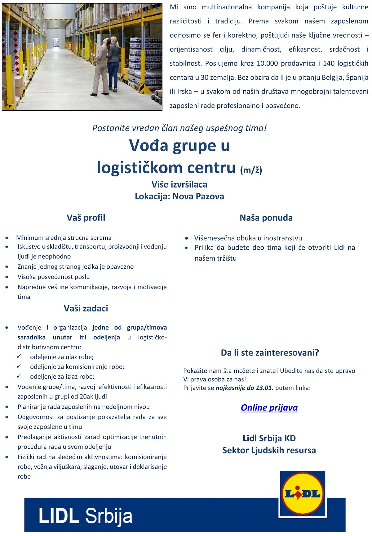 nova tv oglas za posao