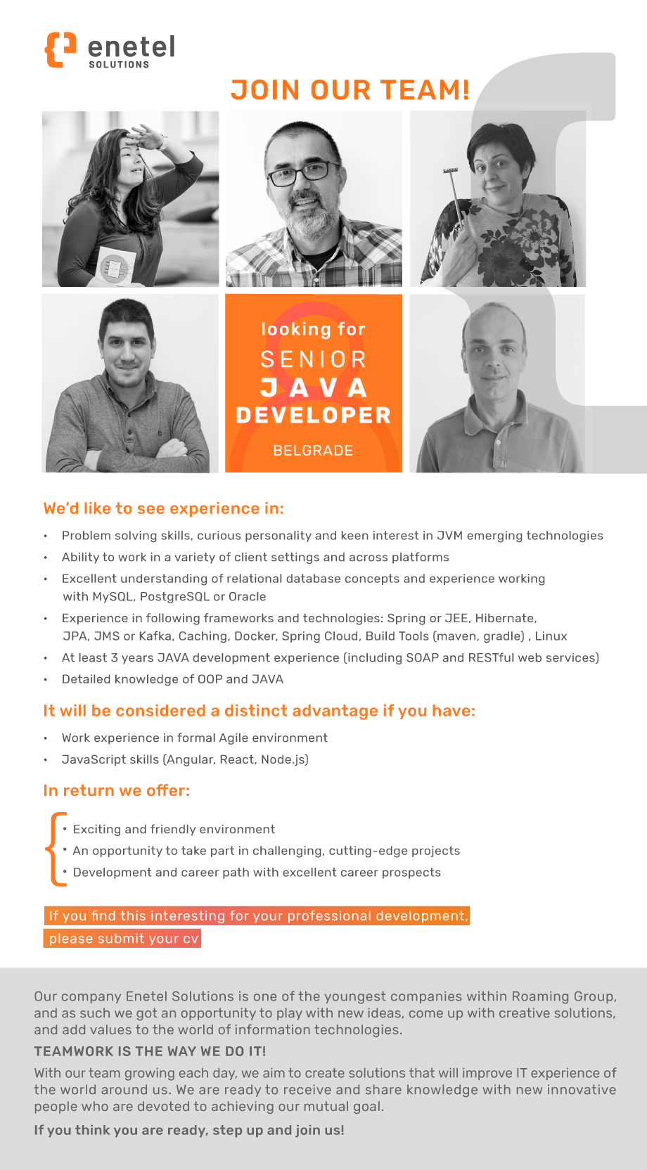 Senior Java Developer - Enetel Solutions d.o.o. | Poslovi Infostud