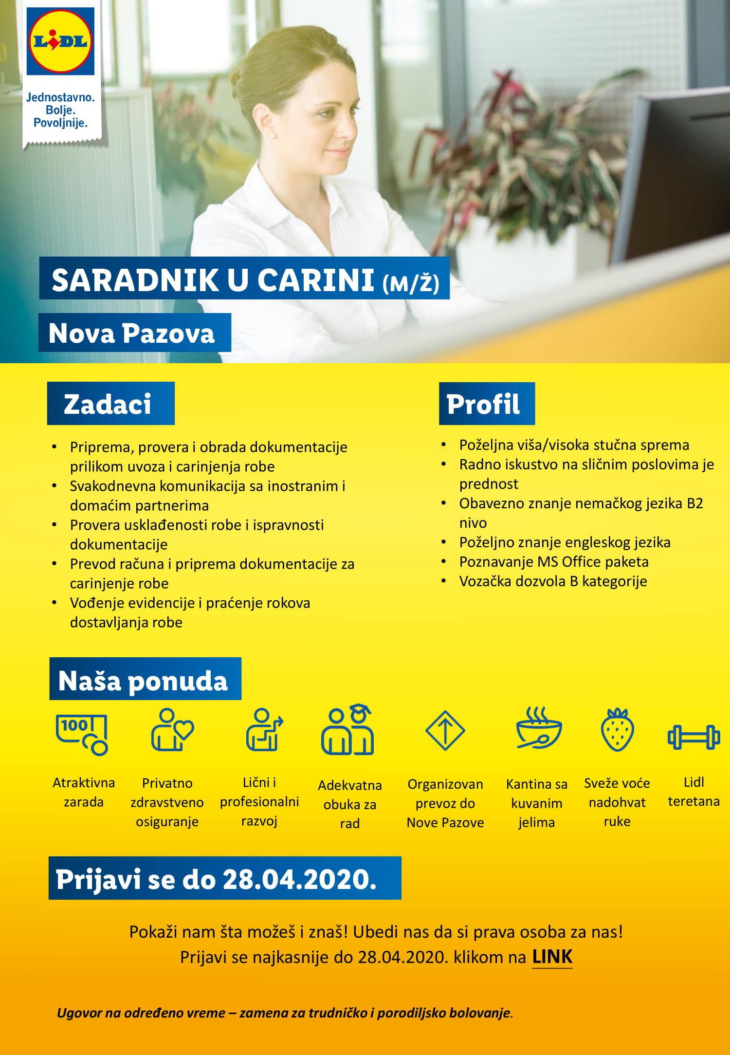 Saradnik u carini Lidl Srbija KD