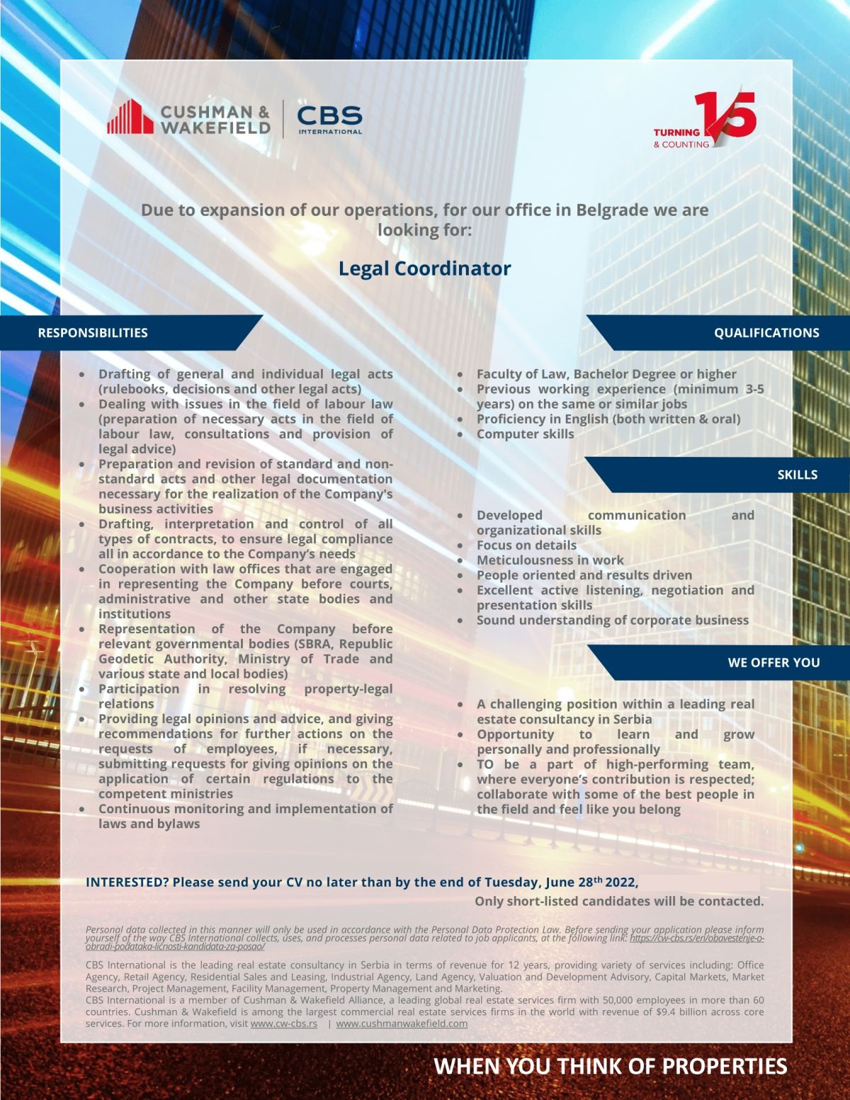 Legal Coordinator CBS International d.o.o.