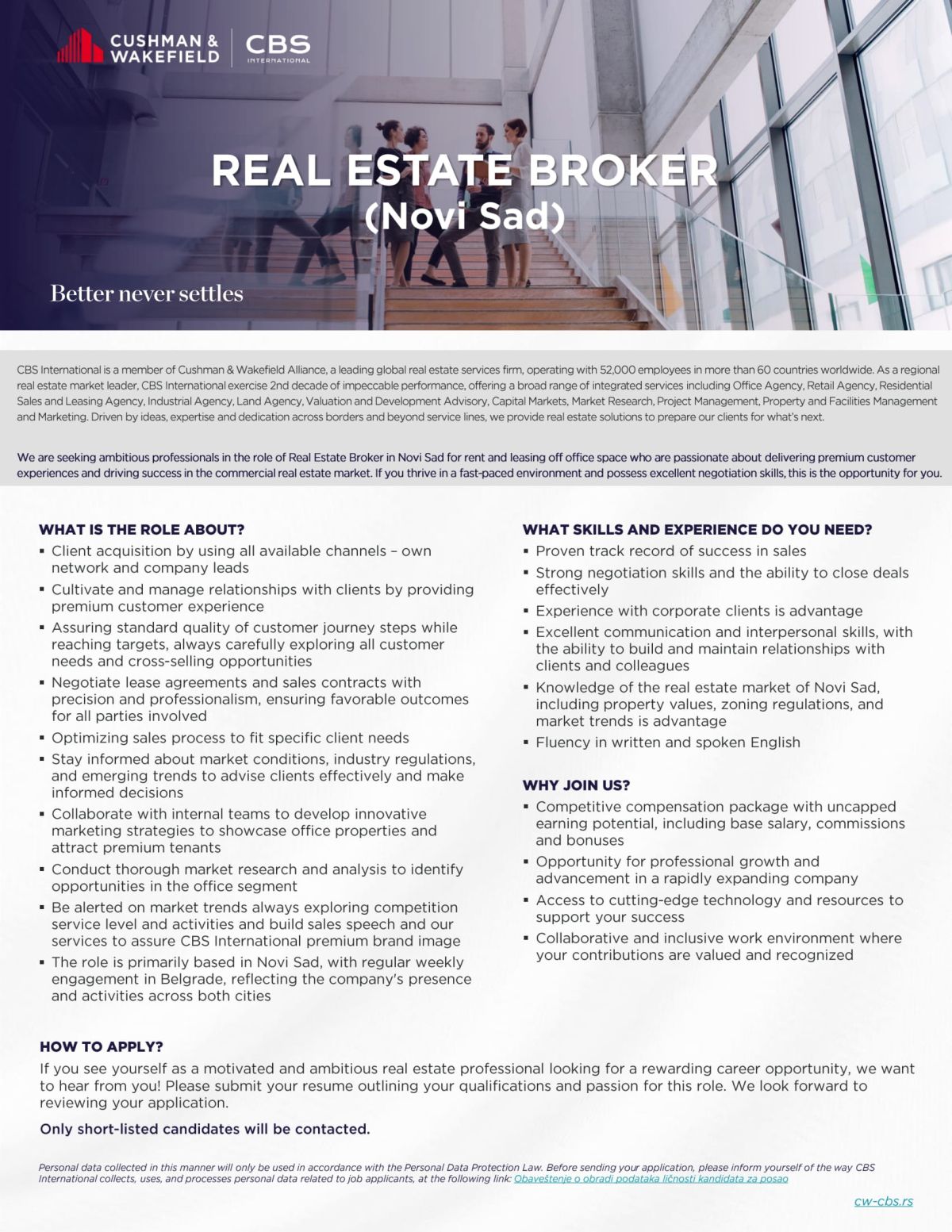 Real Estate Broker (Novi Sad) - CBS International d.o.o.