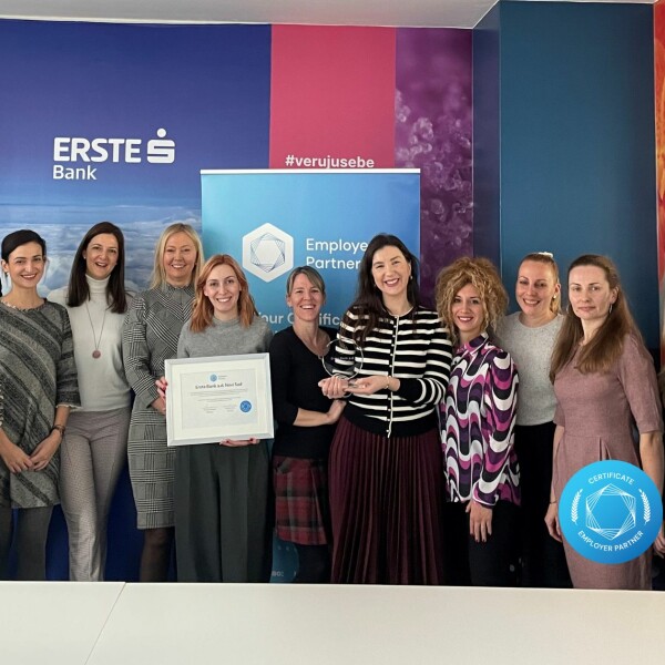 Erste Banka Srbija novi je ponosni nositelj Employer Partner sertifikata