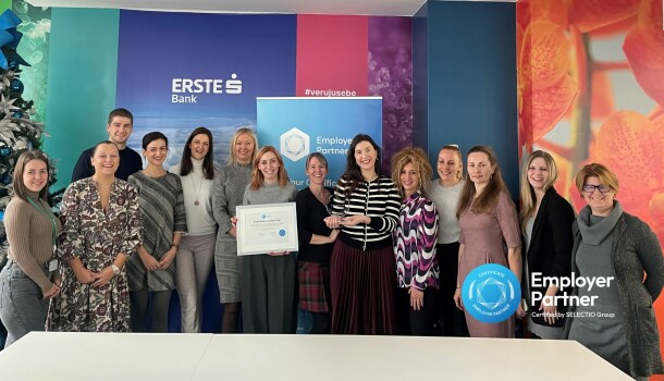 Erste Banka Srbija novi je ponosni nositelj Employer Partner sertifikata
