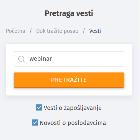 pretraga vesti