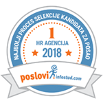 Najbolji proces selekcije u 2018. – HR agencije – 1. mesto Najbolji proces selekcije u 2018. – HR agencije – 1. mesto