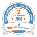 Najbolji proces selekcije u 2018. – IT industrija – 2. mesto Najbolji proces selekcije u 2018. – IT industrija – 2. mesto